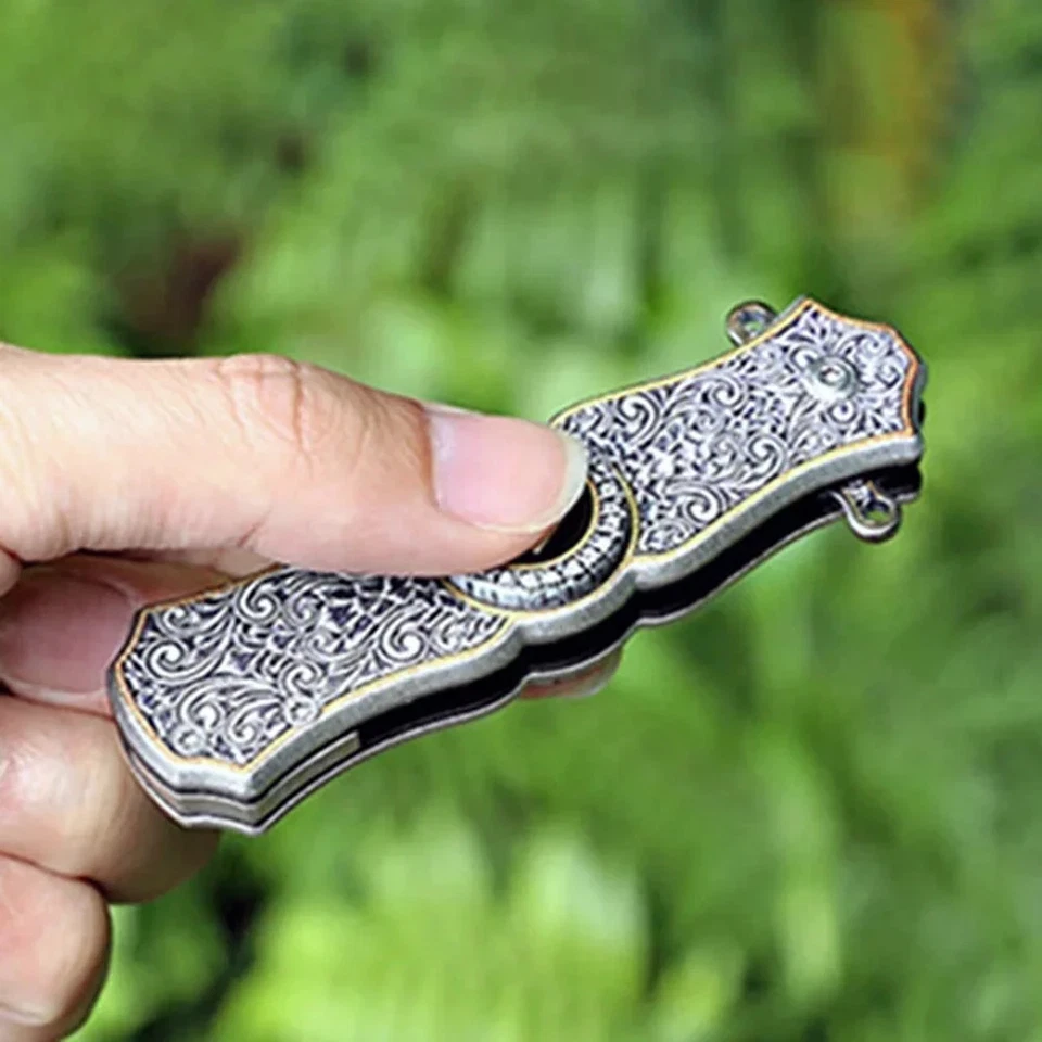 SPK 3423-GN 3" Rtek Royal Green Folding Knife Fidget Spinner - Image 4 of 4