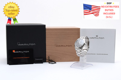 [ MINT w/Box ] HAMILTON Khaki H704551 Swiss 25J 100m 38mm Men Silver Watch JAPAN