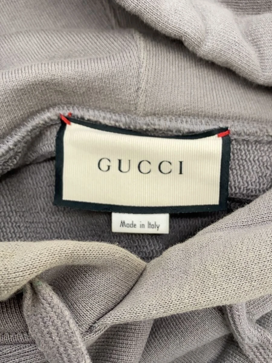 Gucci Felpa con Cappuccio M Cotone Grigio Plain