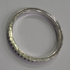 Silver Tone Stainless Steel Round Band Ring S...