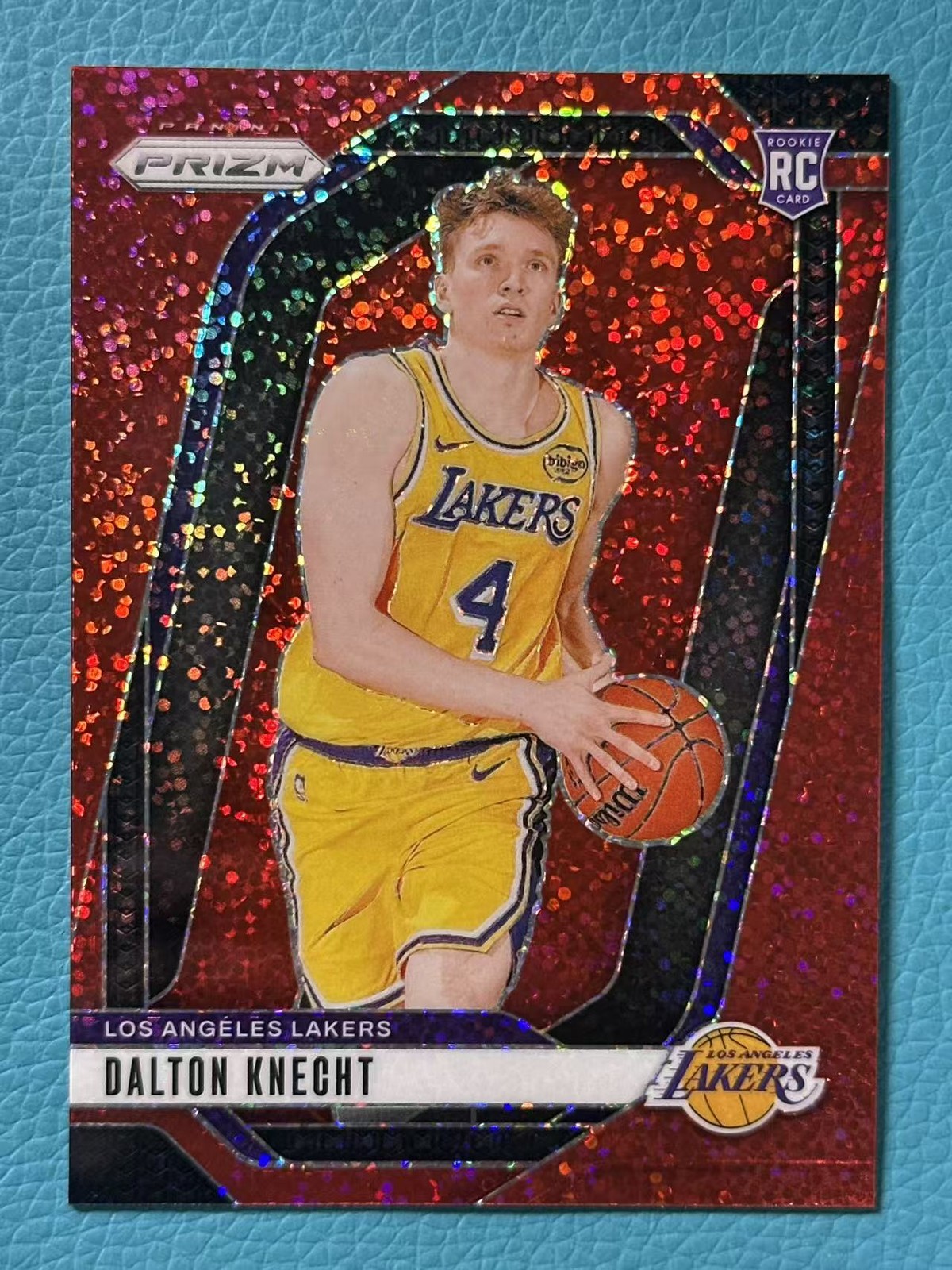 Dalton Knecht 2024-25 Panini Prizm Red Sparkle RC Lakers #238