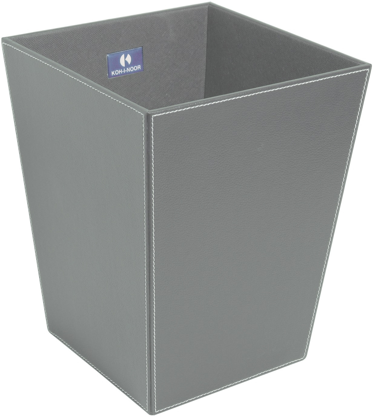 WS Bath Collections Ecopelle 2603 Gris Ecopelle Cuero Cesta de Residuos