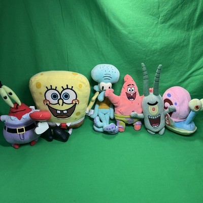 Ty  Beanie Babies SpongeBob Patrick Plankton  Krabs Squidward Gary