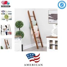 No-Snag 68-Inch Decorative Blanket Ladder – Easy Assembly & Rustic Charm