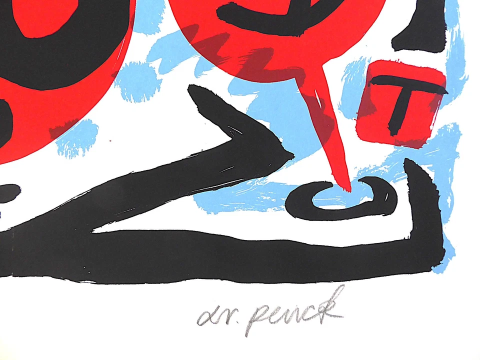 A. R. PENCK - "JAZZ COMBO" - FARBSERIGRAFIE 1999 - DRUCKFRISCH !!! - Bild 2 von 4