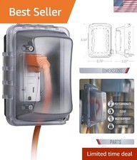 1-Gang Weatherproof In-Use Outdoor Electrical Outlet Cover, Clear