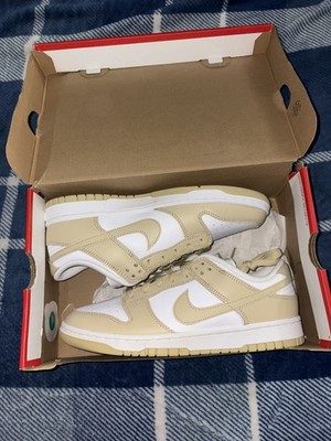 Nike Dunk Low Retro Men's Size 9.5 White/Team Gold Sneakers DV0833-100