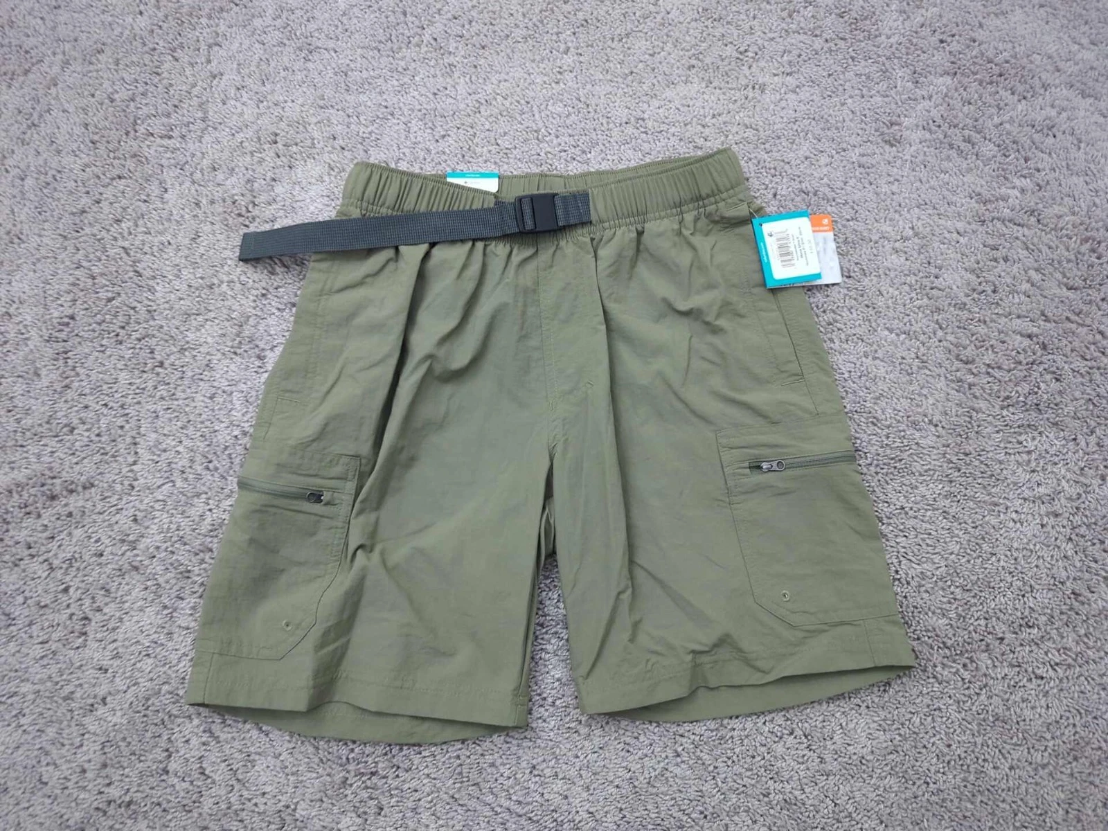 Columbia Mountaindale Shorts Mens Small Green Omni-Shade Cargo Hiking NEW