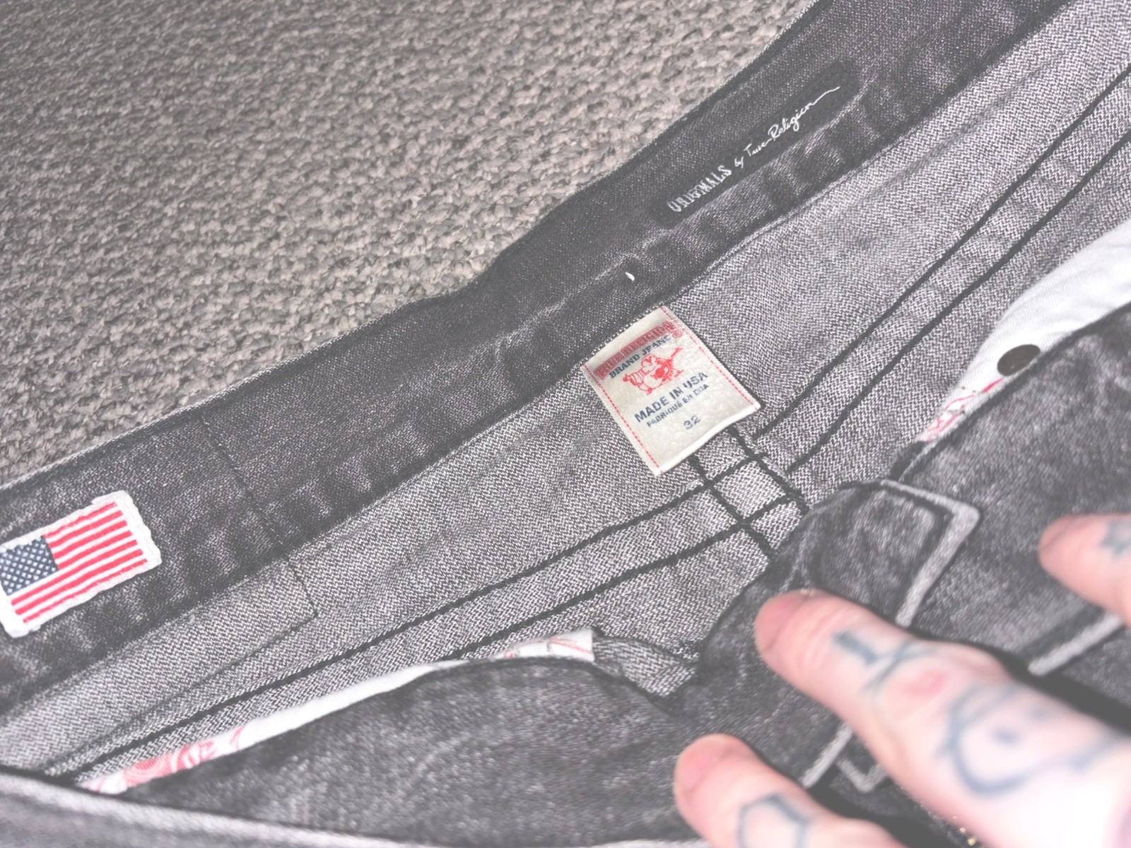 True Religion Men's Jeans Ricky Straight 32x34 Vintage thumbnail 3