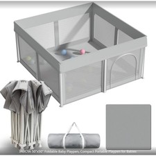 JAUCYA 50"x50"x26" Foldable Baby Playpen Compact Portable for Babies  Toddlers