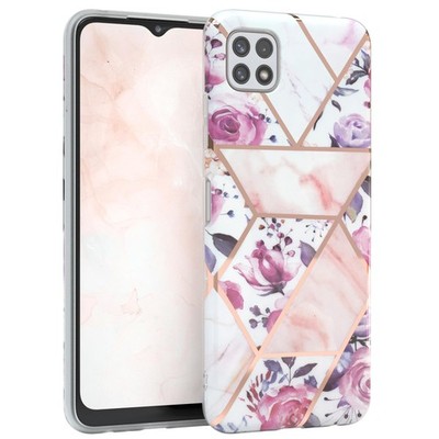 Für Samsung Galaxy A22 5G IMD Schutzhülle TPU Handy Hülle Case Back Rose Gold