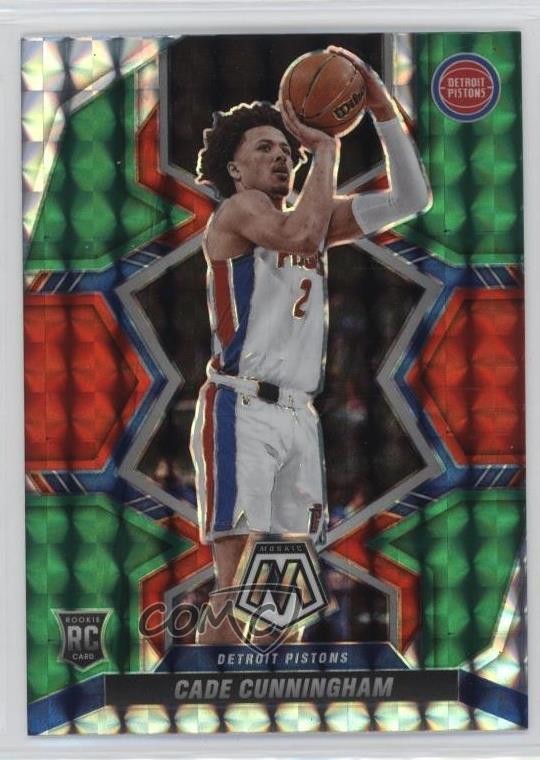 2021-22 Panini Mosaic Rookies Choice Red & Green Prizm Cade Cunningham #203 1ow5