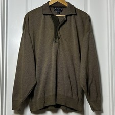 Burberrys of London Vintage Cotton Long Sleeve Knit Polo Sweater Heritage Style
