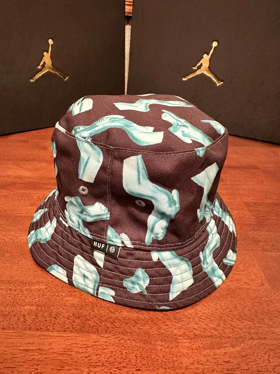 Huf Worldwide Skateboard Bucket Hat Men s Reversible Black White S M