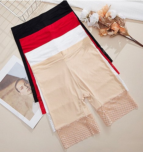 Leggings donna vita alta seta ghiaccio senza cuciture taglie forti mutande di sicurezza 90851 - Foto 3 di 32