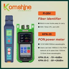 Komshine FTTH Fiber Optic Tools KPN-35 PON Power Meter & FI-20V Fiber Identifier
