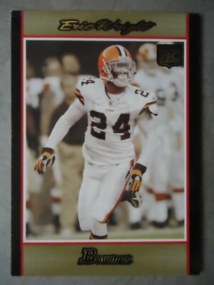 NFL 207 Eric Wright Cleveland Browns Topps Bowman Rookie Card '' 2007