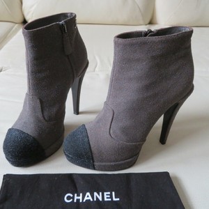 chanel cap toe ankle boots