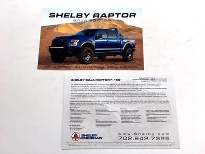 2017 2018 Shelby Raptor Baja Ford Svt F 150 1 Page Car Sales Brochure Fact Card Ebay