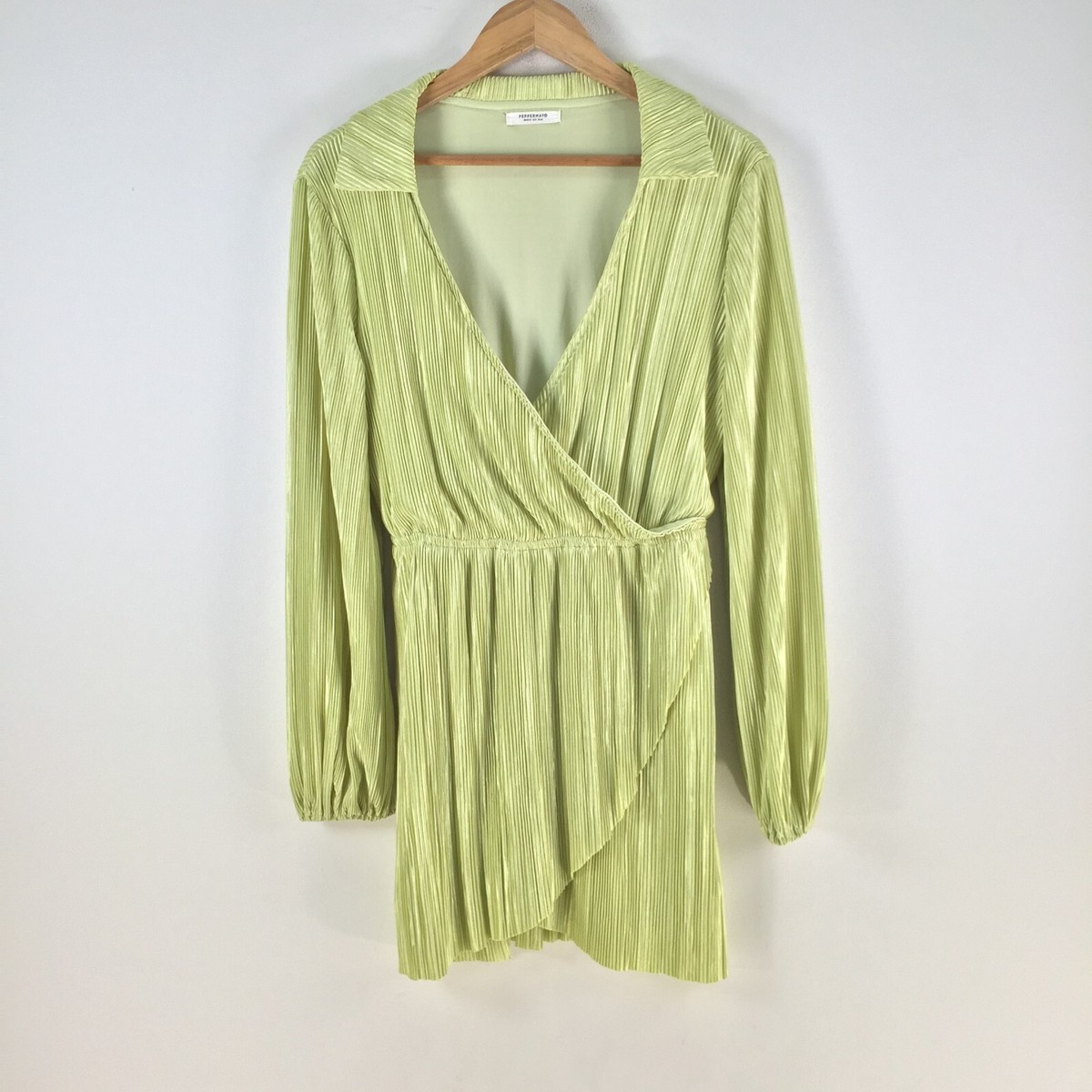 Peppermayo dress womens 12 lime green long sleeve collar column mini 109621 | eBay UK Peppermayo dress womens 12 lime green long sleeve collar column mini 109621 | eBay UK