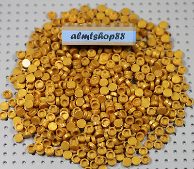 LEGO 50pcs NEW Pearl Gold 1x1 Plate with Clip Bulk Lot 15712 6071259