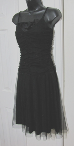 City Triangles Prom Party Cocktail Retro sparkle-Tulle dress women Black Jr S/M