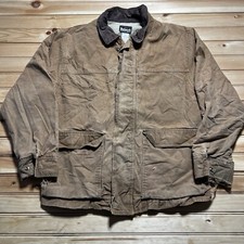 Bulwark Excel FR Jacket Mens Large Brown Duck Comfort Touch Flame Resistant