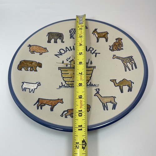 Louisville Stoneware Wall Clock Noah's Ark Pottery Clock Nursery Bible Class - Picture 7 of 7