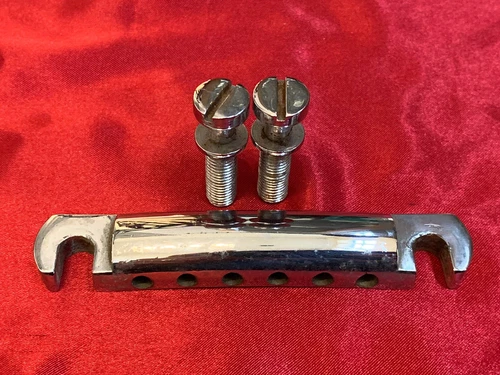 Vintage 1977 USA Gibson Guitar Stoptail Stop Bar Tailpiece Parts + Studs  1978