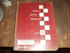 LODGE & SHIPLEY MODEL X LATHE PARTS MANUAL ORIGINAL