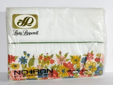 Vintage Lady Pepperell GARDEN BOUQUET Twin Flat Sheet NEW