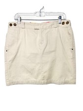 VTG Tommy Hilfiger Womens Beige Cotton Mini Skirt Sz 10 32 W X 17 L X 40 Hips