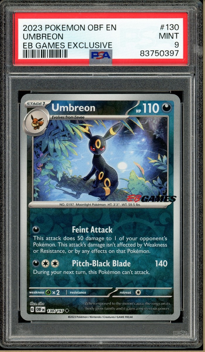 Pokémon - Umbreon, Obsidian Flames Reverse Holo EB Games Promo