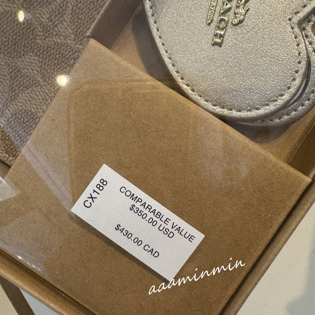 国内即送 COACH BOX付 ミニ トート アンド ミラー セット CX188 NWT Coach Boxed Mini Tote Bag And Mirror Bag Charm Set In