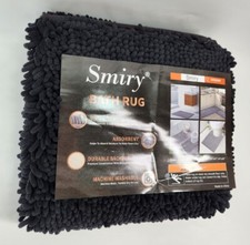 Smiry Luxury Chenille Bath Rug, Extra Soft and Absorbent Shaggy Bathroom Mat Rug
