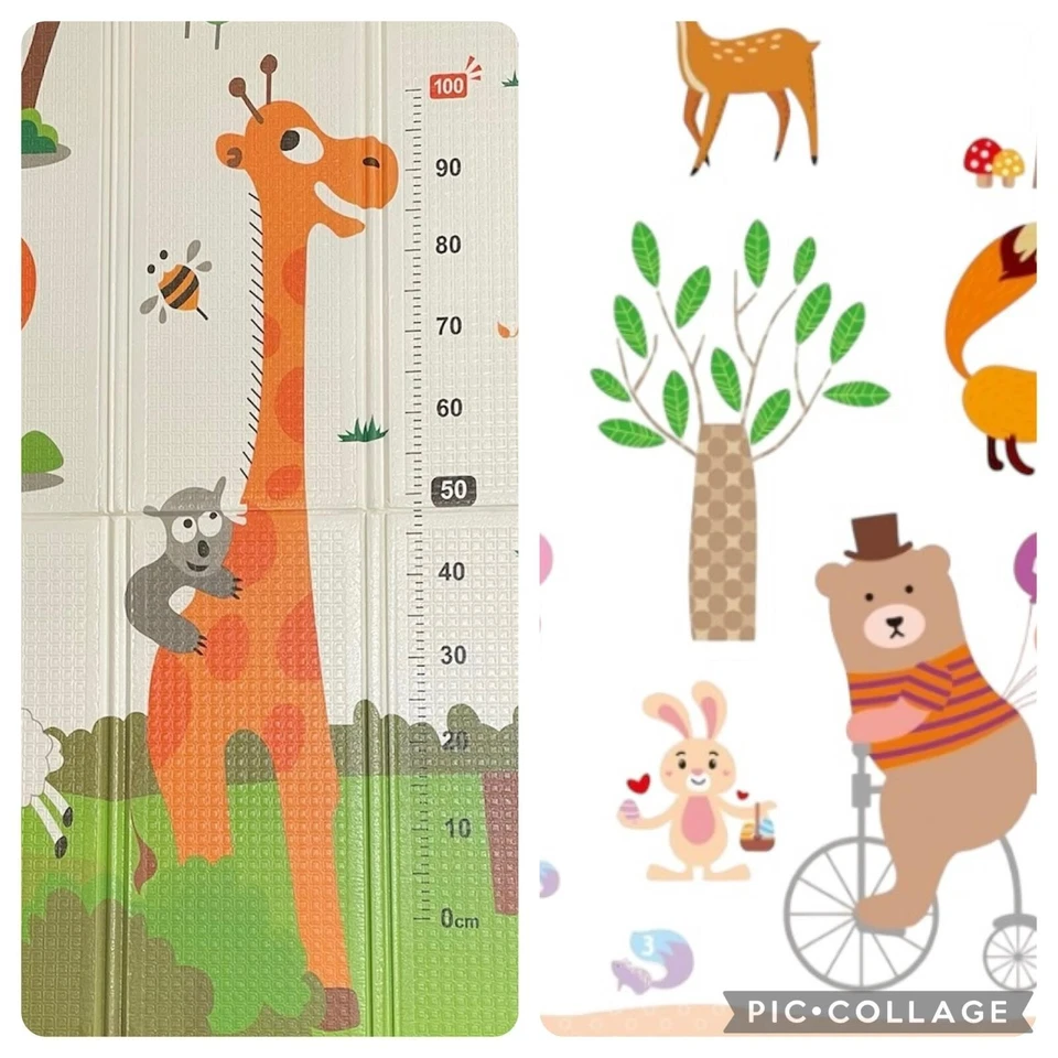 BLITZ UK 2 Sided Educational Extra Large Thick Baby Play Mat Kids Crawling Soft Foam 2-2