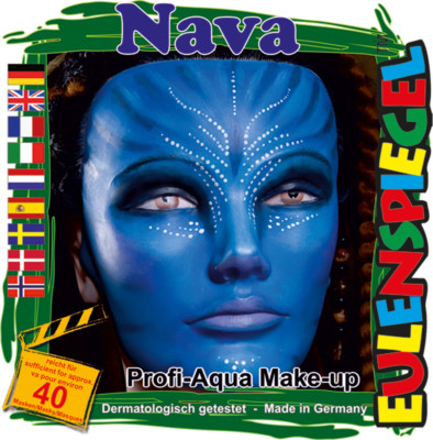Eulenspiegel Motiv-Set Nava, Schmink-Set Nava mit vier 3,5ml Farben und 1 Pinsel
