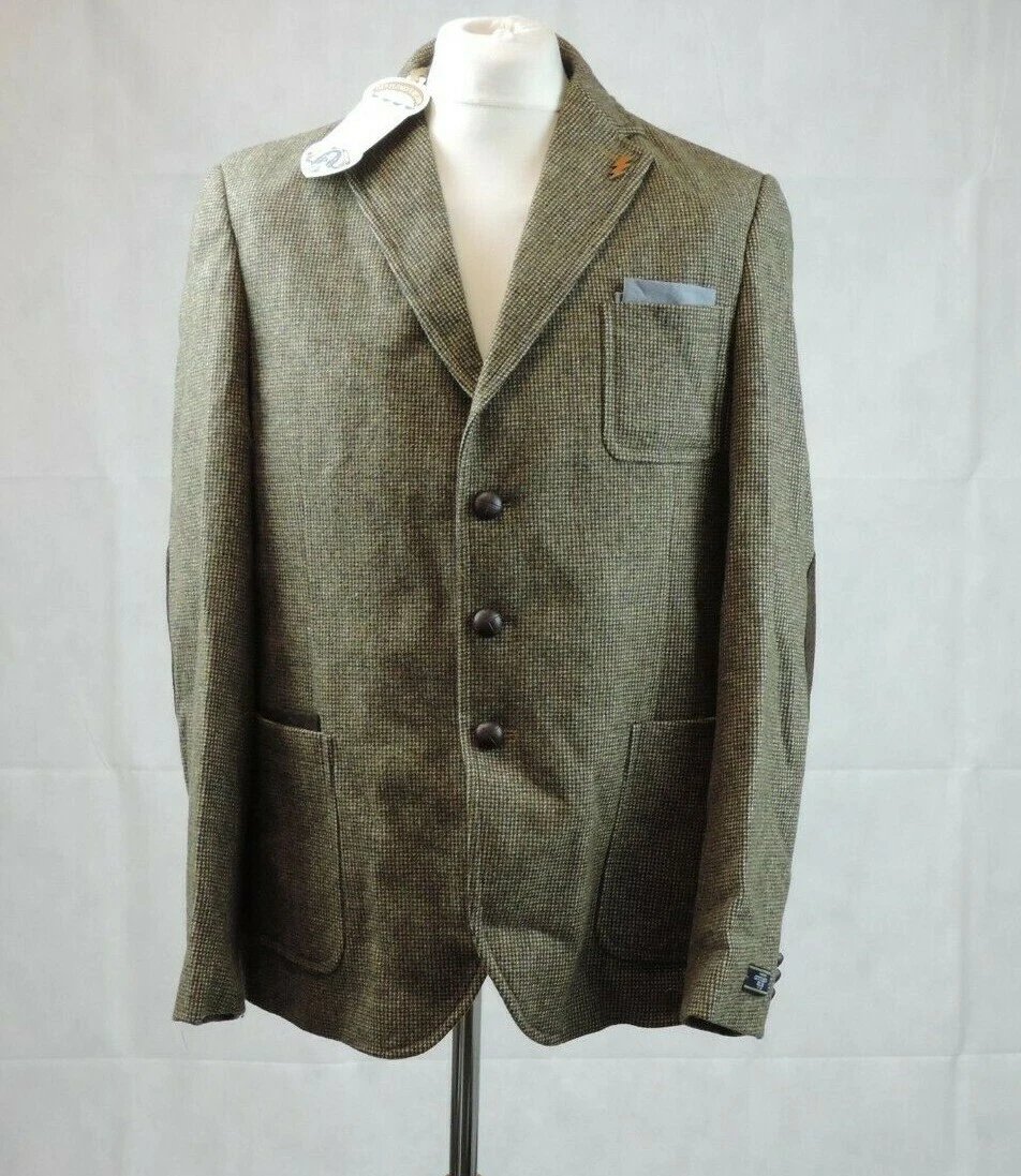 Gentleman S Relish White Stuff Clark Check Blazer Size XL CR096 GG