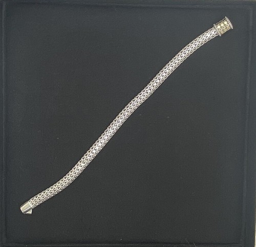 John Hardy 1/3 18K Gold Dot 925 Silver Bracelet Size 6 3/4, Length 7.25 in - Picture 7 of 9
