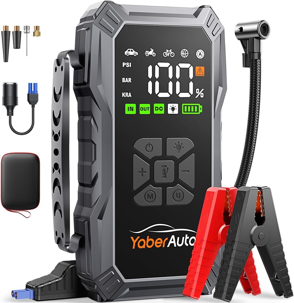 Booster batterie de voiture puissant 5500A contre les pannes hivernales