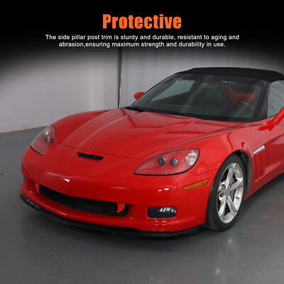 ABS Red Car Front Grill Tiger Teeth Kit Decorative Trim For Corvette C6 2005-13