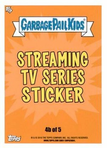 Pegatinas Topps Garbage Pail 2016 para niños Prime Slime - ¡Tú eliges! - Lista de nombres ""B"" - Imagen 169 de 187