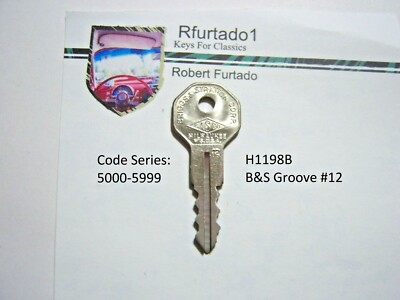 O.E. B&S Key Blank for Vintage 1934 1935 Buick & 1934 Pontiac (H1198B)  