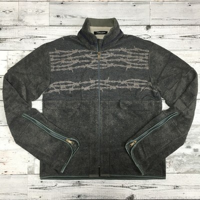 Vintage 1996 AW Undercover Wire Barbed Wire Fleece Grey Mens Free 