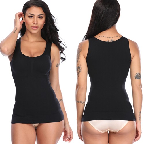 Women Tummy Control Camisole Compression Tank Tops Seamless Body Shaper Vests US - Picture 13 of 18