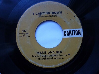 MARIE AND REX 45 'I CAN'T SIT DOWN' USA CARLTON WILD 1959 R&B ROCK'N'ROLL VG