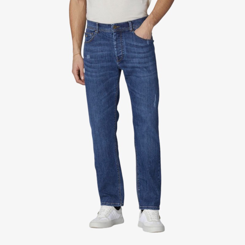 Мужские джинсы Aeronautica Militare PJ200 среднего синего цвета с 5 карманами Размер 33 CI24 21090₽