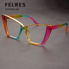 Retro Cat Eye Anti Blue Light Eyeglasses Women Fashion Clear Lens Glasses Frames