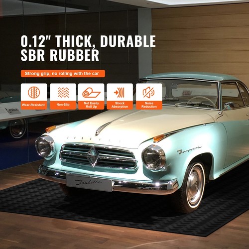New Diamond-Plate Rubber Flooring Roll SBR Rubber Garage Floor Mat Easy to Clean - Picture 3 of 20