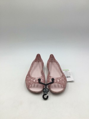 pink glitter crocs women's